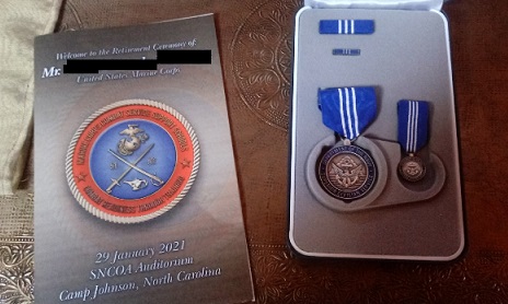 He received an extra-special medal of honor, Jan. 29, 2021